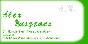 alex musztacs business card