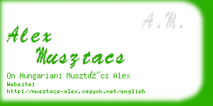 alex musztacs business card